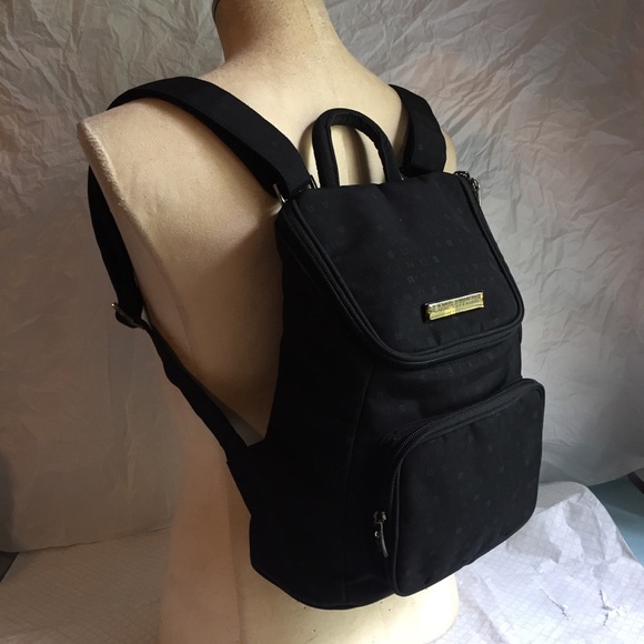SONIA RYKIEL BLACK MONOGRAMMED BACKPACK main image 6